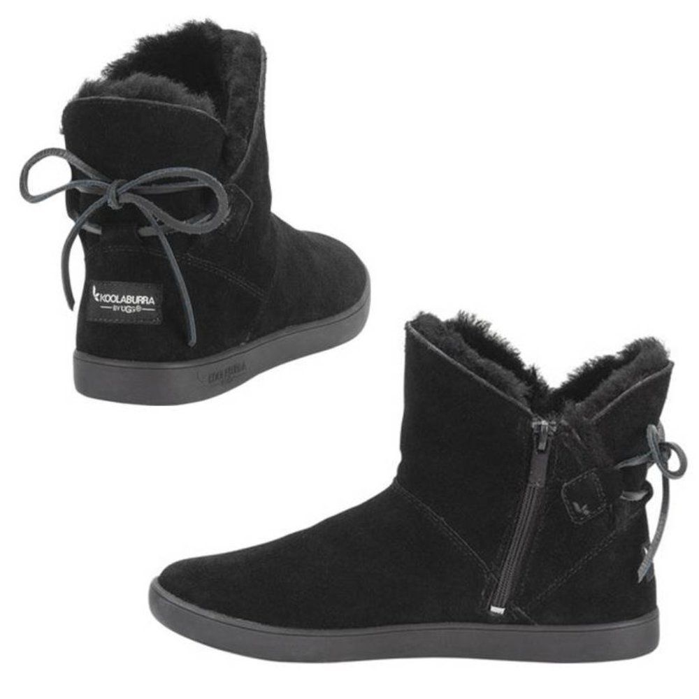 Koolaburra by UGG Women's Boot 100% Leather Autralian Sheep Fur Brown Size 6